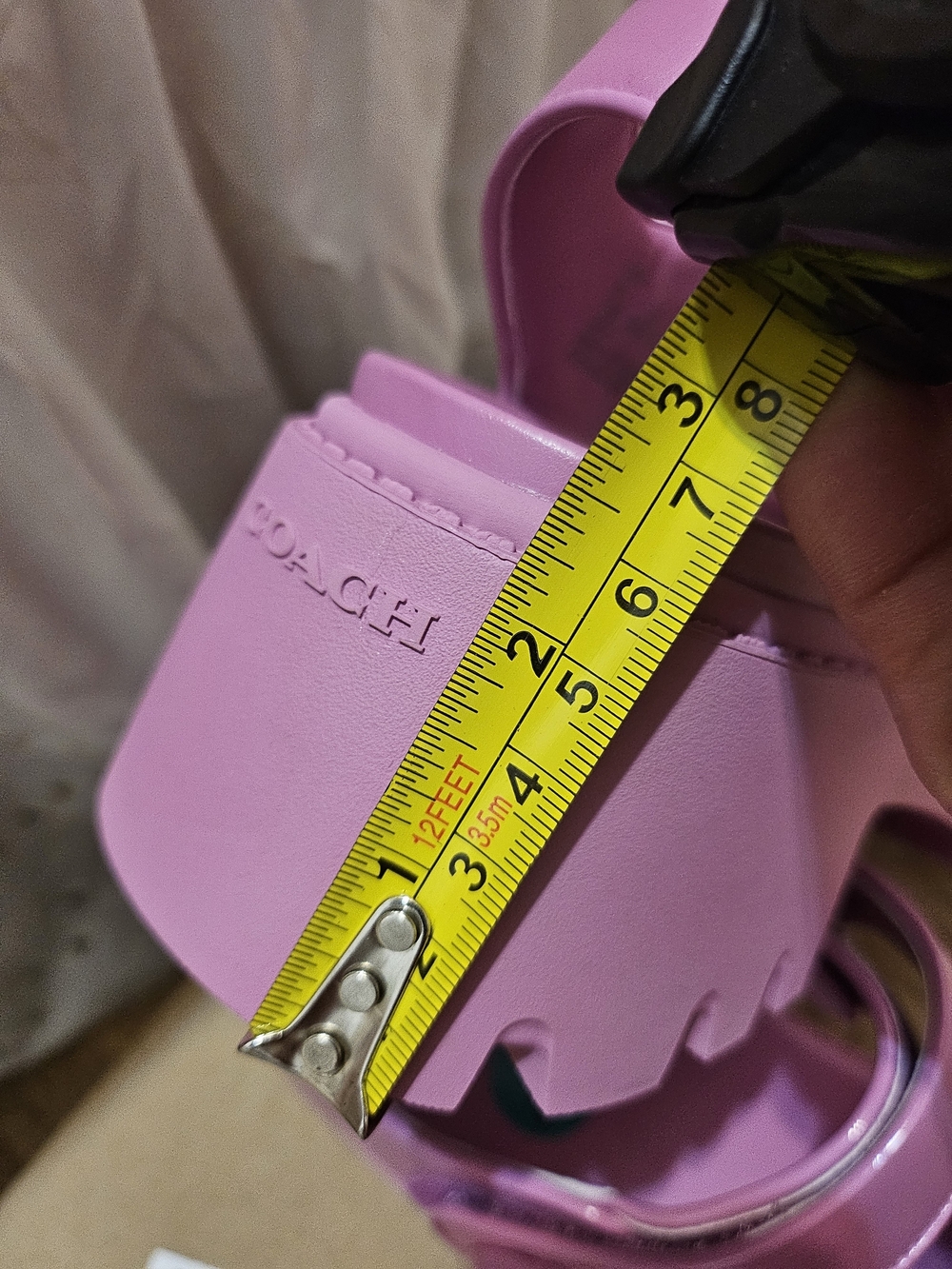Coach Brynn Pink Platform Sandals with Hook-and-Loop Straps 7.5 - Picture 5 of 6
